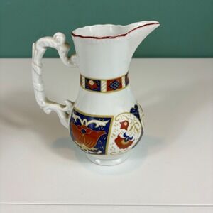 Seymour Mann Fine China Creamer Red Blue Floral Made in Japan‎